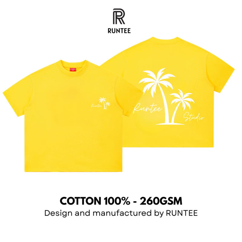 RUNTEE Tropic Mode TShirt- Yellow