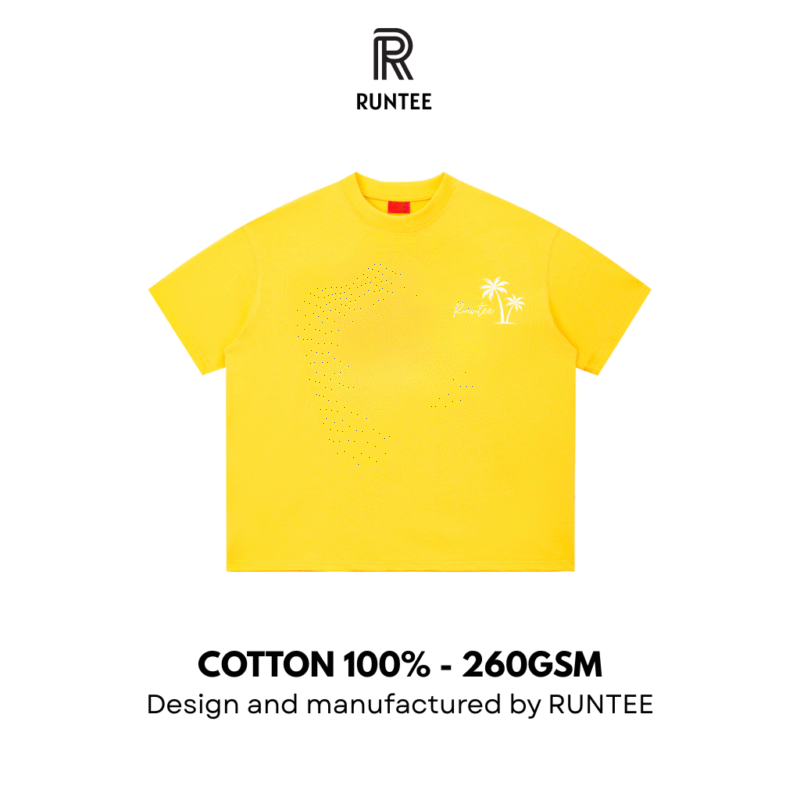 Mặt trước RUNTEE Tropic Mode TShirt- Yellow