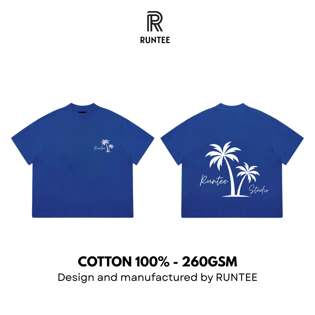 RUNTEE Tropic Mode TShirt - Blue Form boxy là gì ?