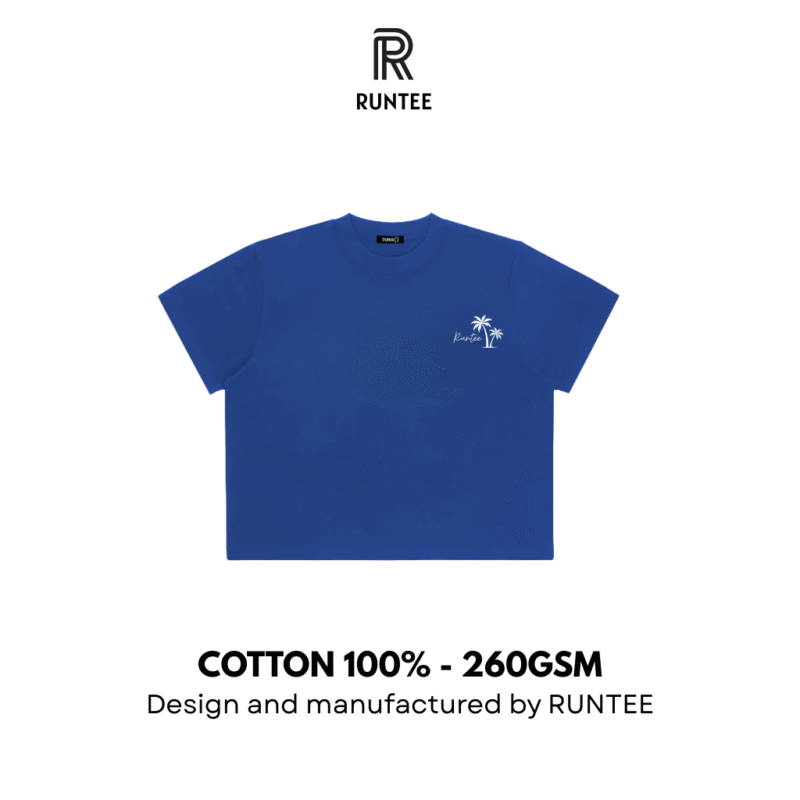 Mặt trước RUNTEE Tropic Mode TShirt - Blue