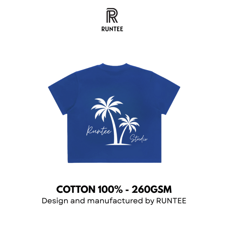 Mjăt sau RUNTEE Tropic Mode TShirt - Blue