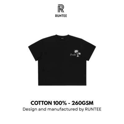 Mặt trước RUNTEE Tropic Mode TShirt - Black