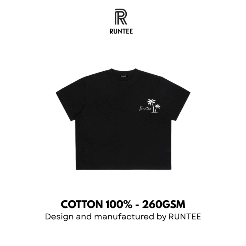 Mặt trước RUNTEE Tropic Mode TShirt - Black