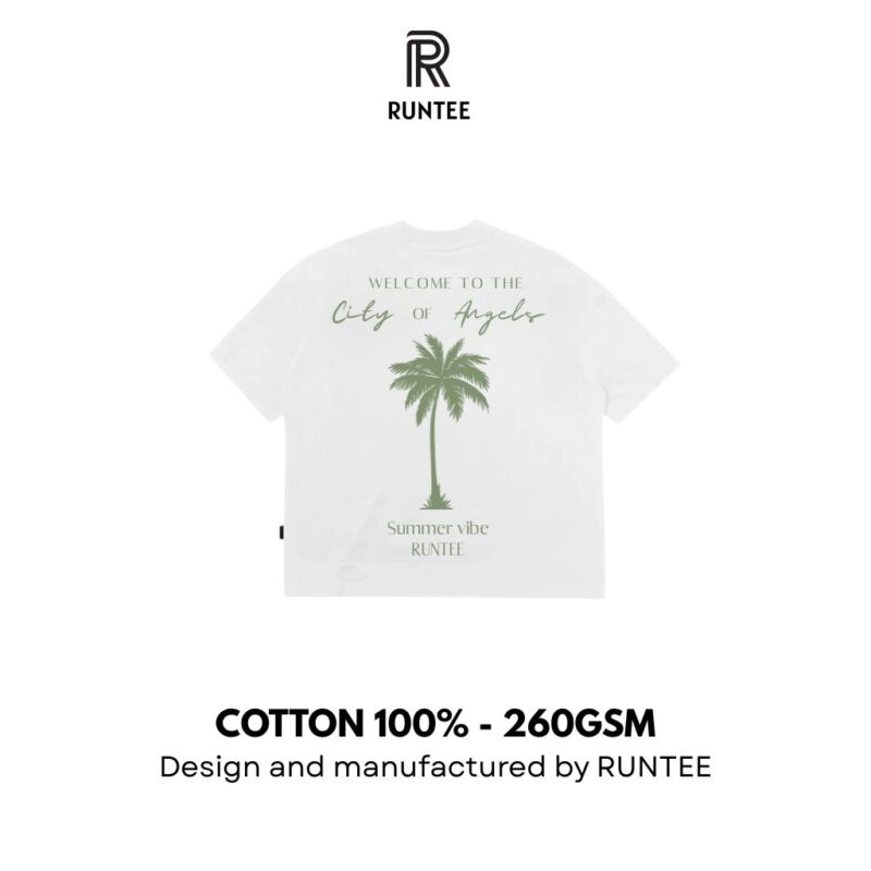 Mặt sau RUNTEE Welcome To The City Of Angels TShirt