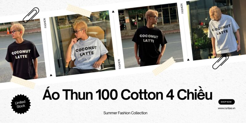 Áo thun 100 cotton 4 chiều