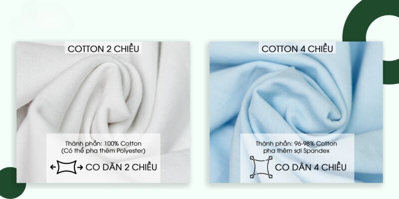 áo thun 100 cotton 4 chiều