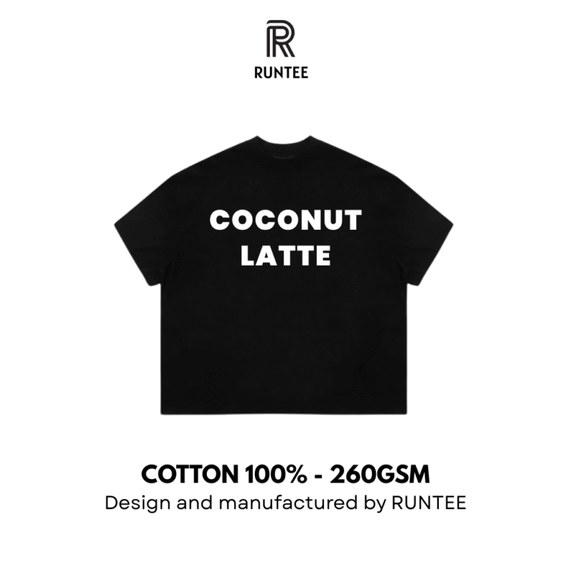 Áo thun boxy coconut latte black 01