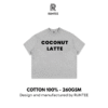 Áo thun boxy coconut latte grey 02