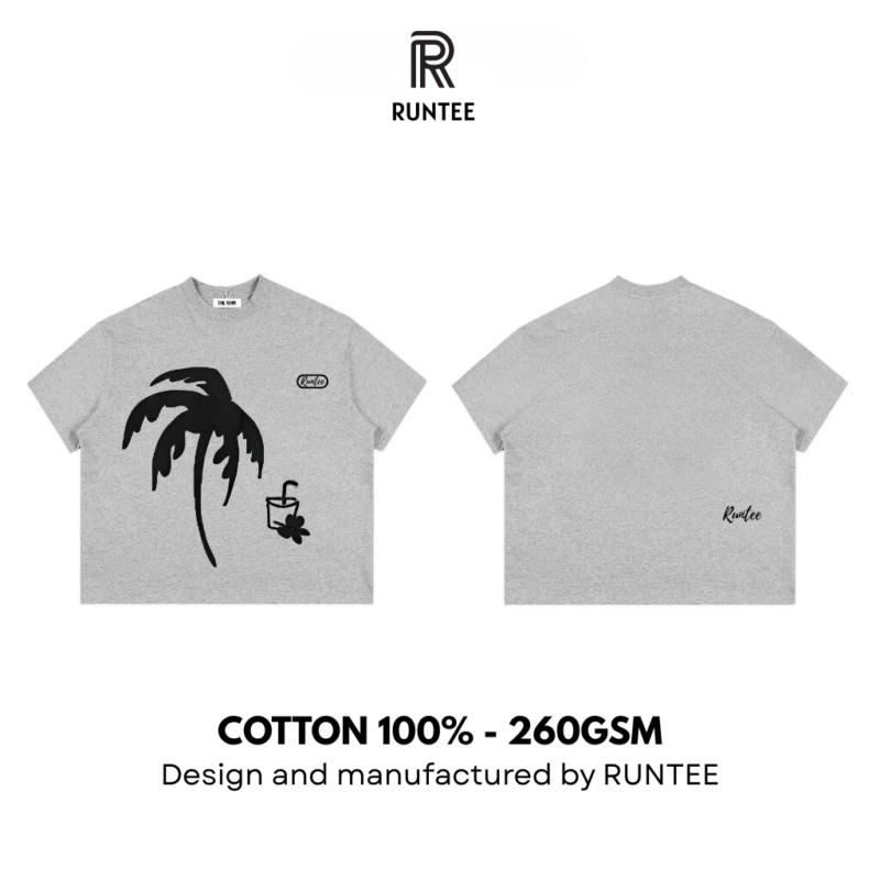 Áo Thun Boxy RUNTEE Shadow Palm TShirt